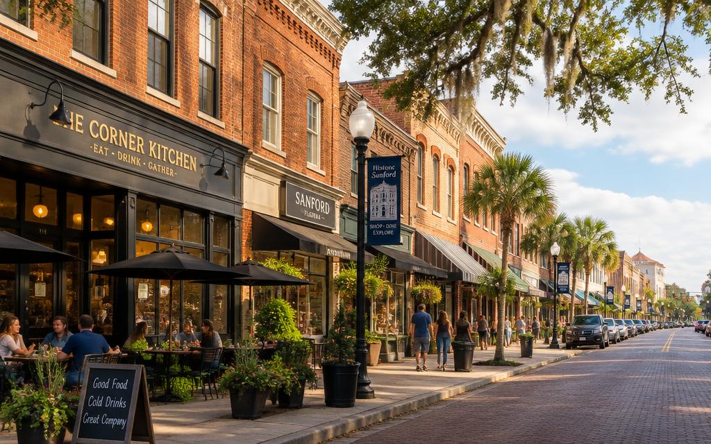 Eat and browse in historic downtown